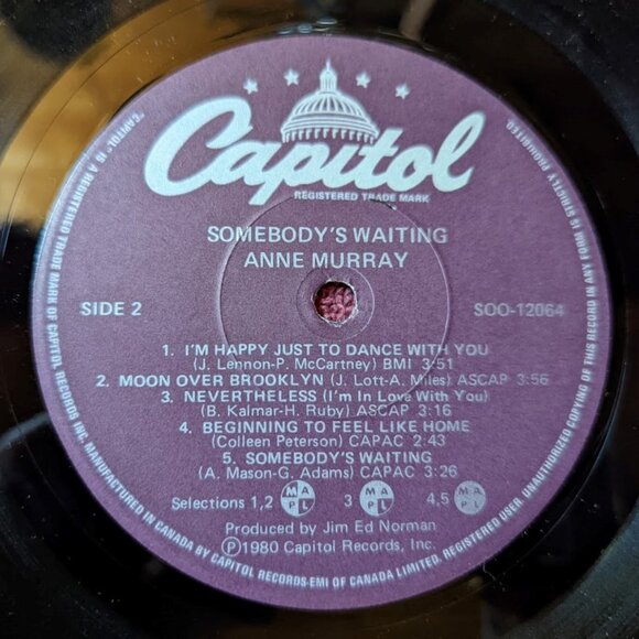 Vintage Anne Murray Vinyl LP – Somebody’s Waiting ©1980 - Picture 8 of 11